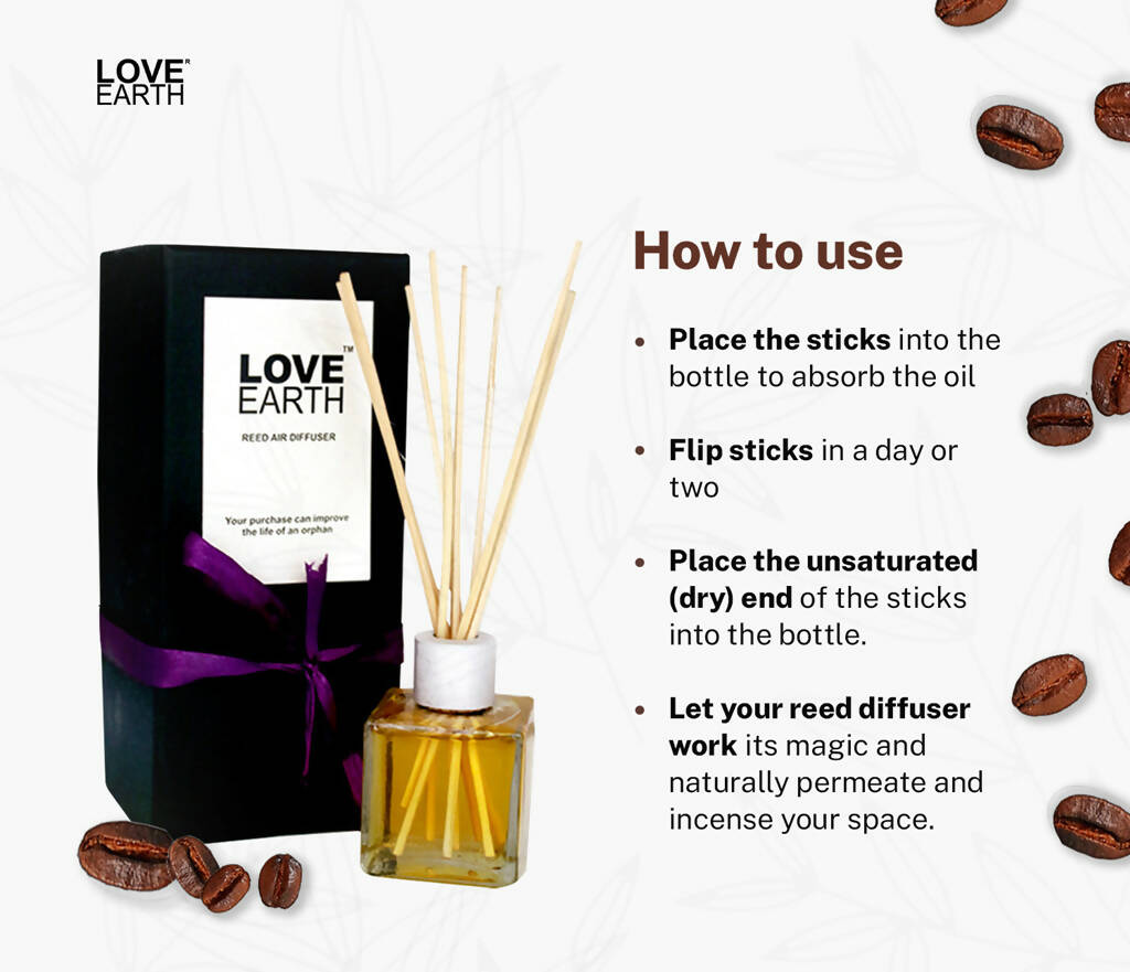 Love Earth Reed Diffuser-Coffee - Distacart