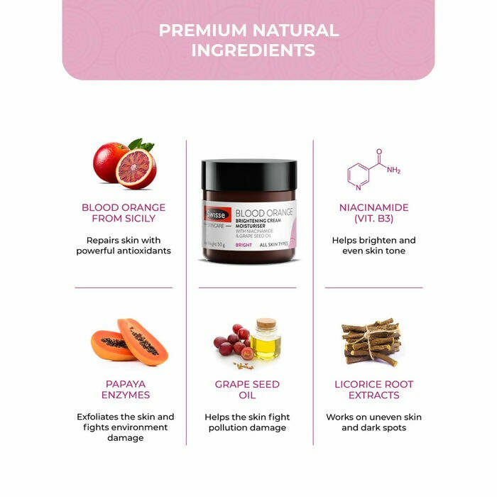 Swisse Blood Orange Brightening Cream Moisturiser - Distacart