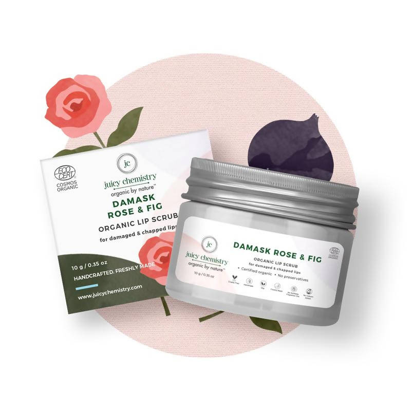 Juicy Chemistry Damask Rose & Fig Lip Scrub - Distacart