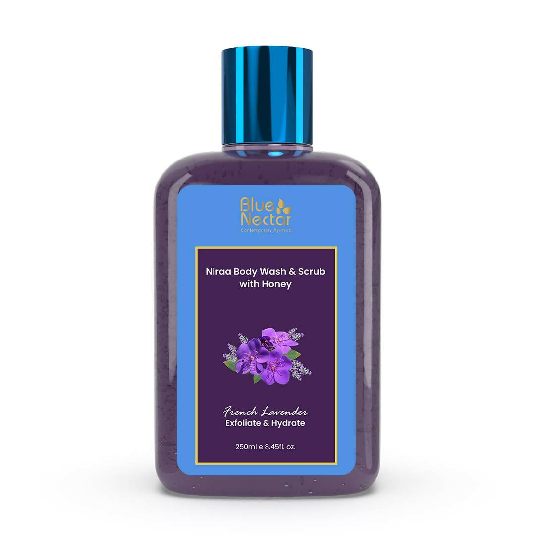 Blue Nectar Niraa Body Wash & Scrub with Honey - French Lavender - Distacart