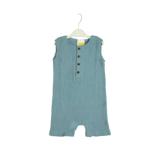 Sunshine Baby Cute Organic Muslin Cotton Sleeveless Knee Length Rompers - Teal - Distacart