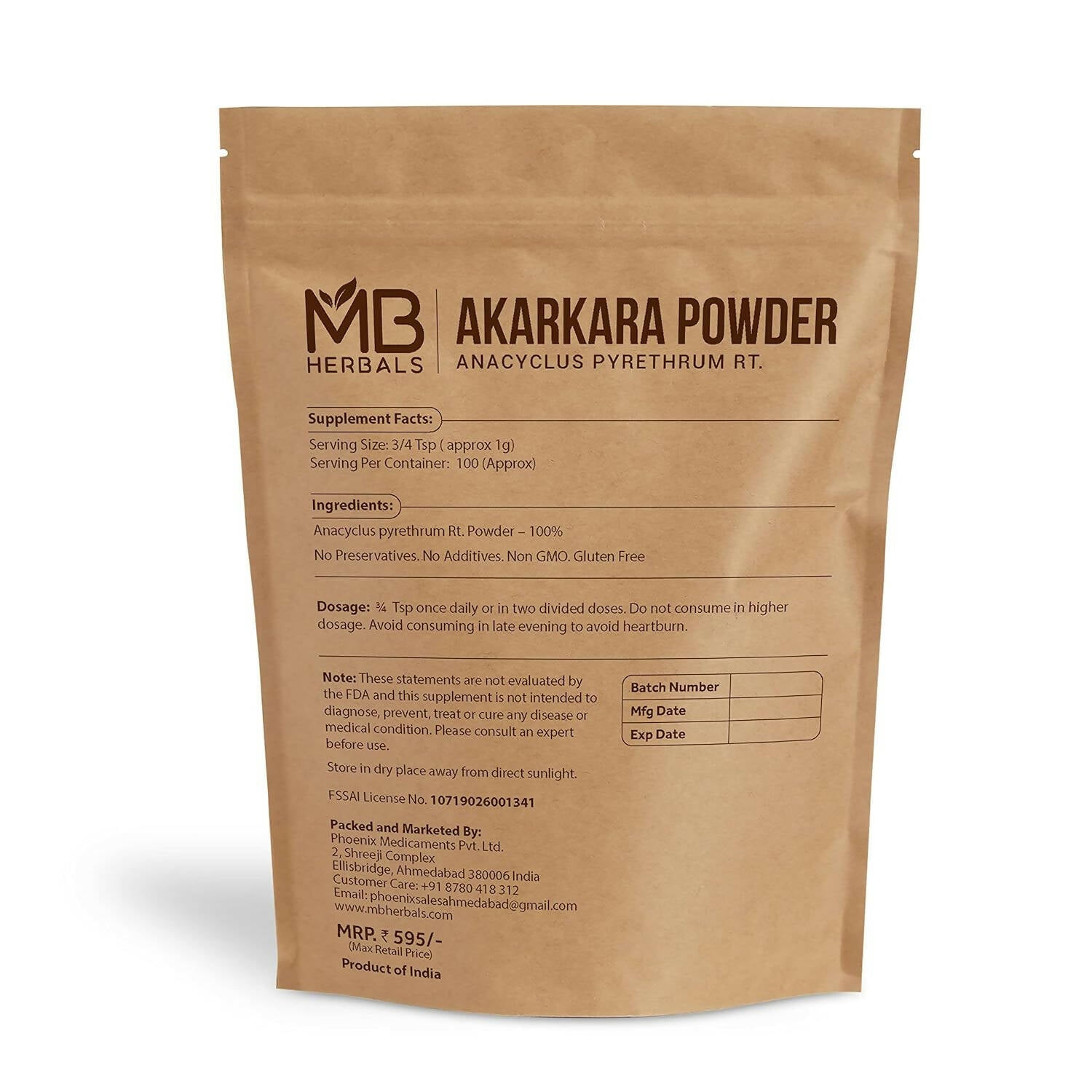 MB Herbals Akarkara Powder - Distacart