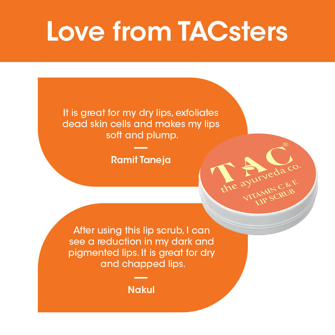 TAC - The Ayurveda Co. Vitamin C & E Lip Scrub - Distacart