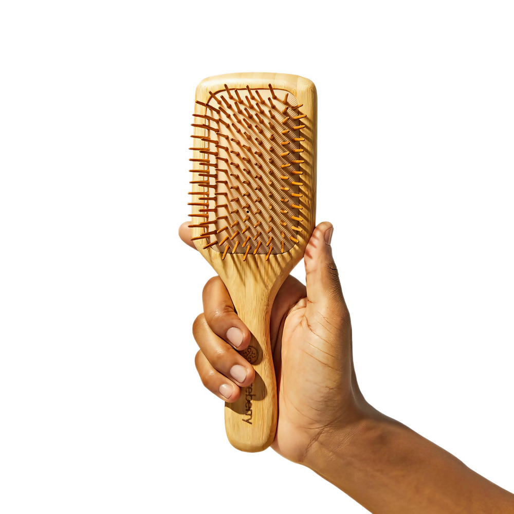 Careberry Bamboo Brilliance Paddle Hairbrush - Distacart