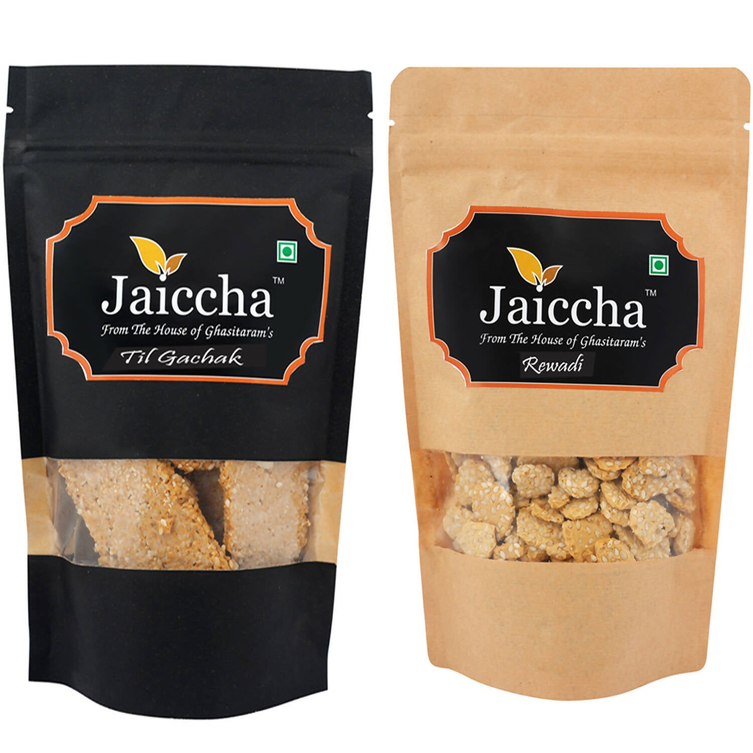 Ghasitaram Sankranti /Lohri Sweets Til Gachak and Gud Rewadi Pouches Combo - Distacart