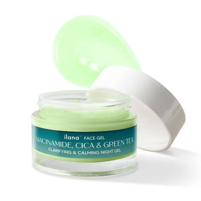 Ilana Clarifying & Calming Night Face Gel With Green Tea, Cica & 3% Niacinamide - Distacart