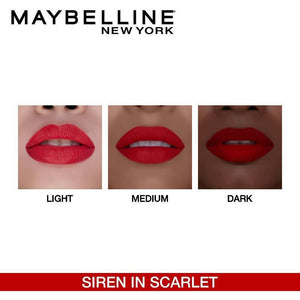 Maybelline New York Color Sensational Creamy Matte Lipstick / 690 Siren in Scarlet - Distacart