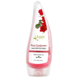Lass Naturals Rose Cardamom Soap Free Face Wash - Distacart