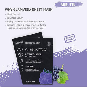 Glamveda Arbutin Anti Pigmentation & Brightening Sheet Mask