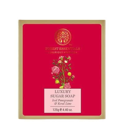 Forest Essentials Luxury Sugar Soap Iced Pomegranate & Kerala Lime - Distacart