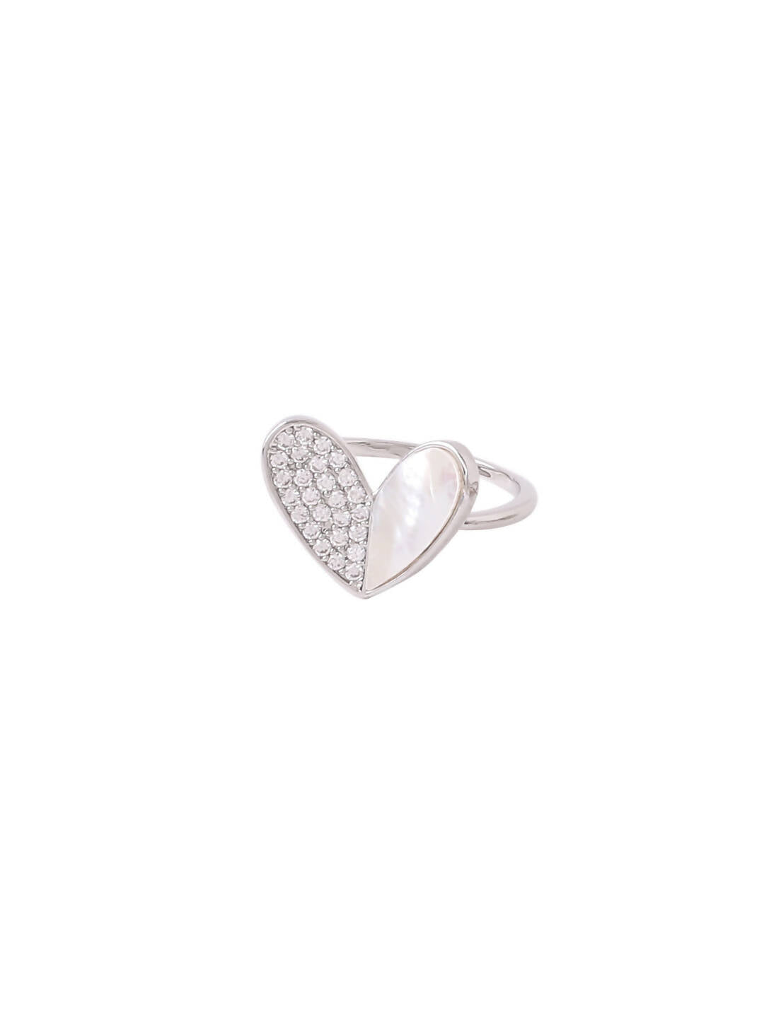 NVR Women's Stylish Latest Silver Plated Ring With Ad Stones - Distacart