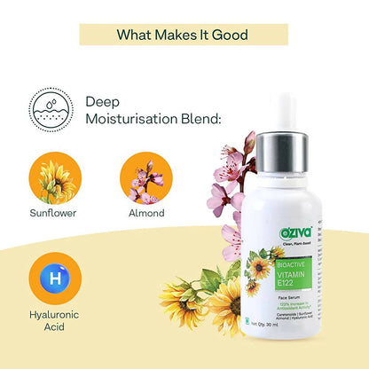 OZiva Bioactive Vitamin E122 Face Serum - Distacart