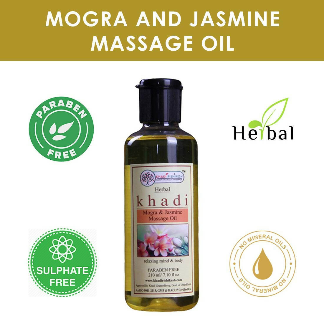 Khadi Rishikesh Herbal Mogra & Jasmine Massage Oil - Distacart