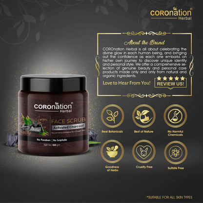 Coronation Herbal Activated Charcoal Face Scrub - Distacart