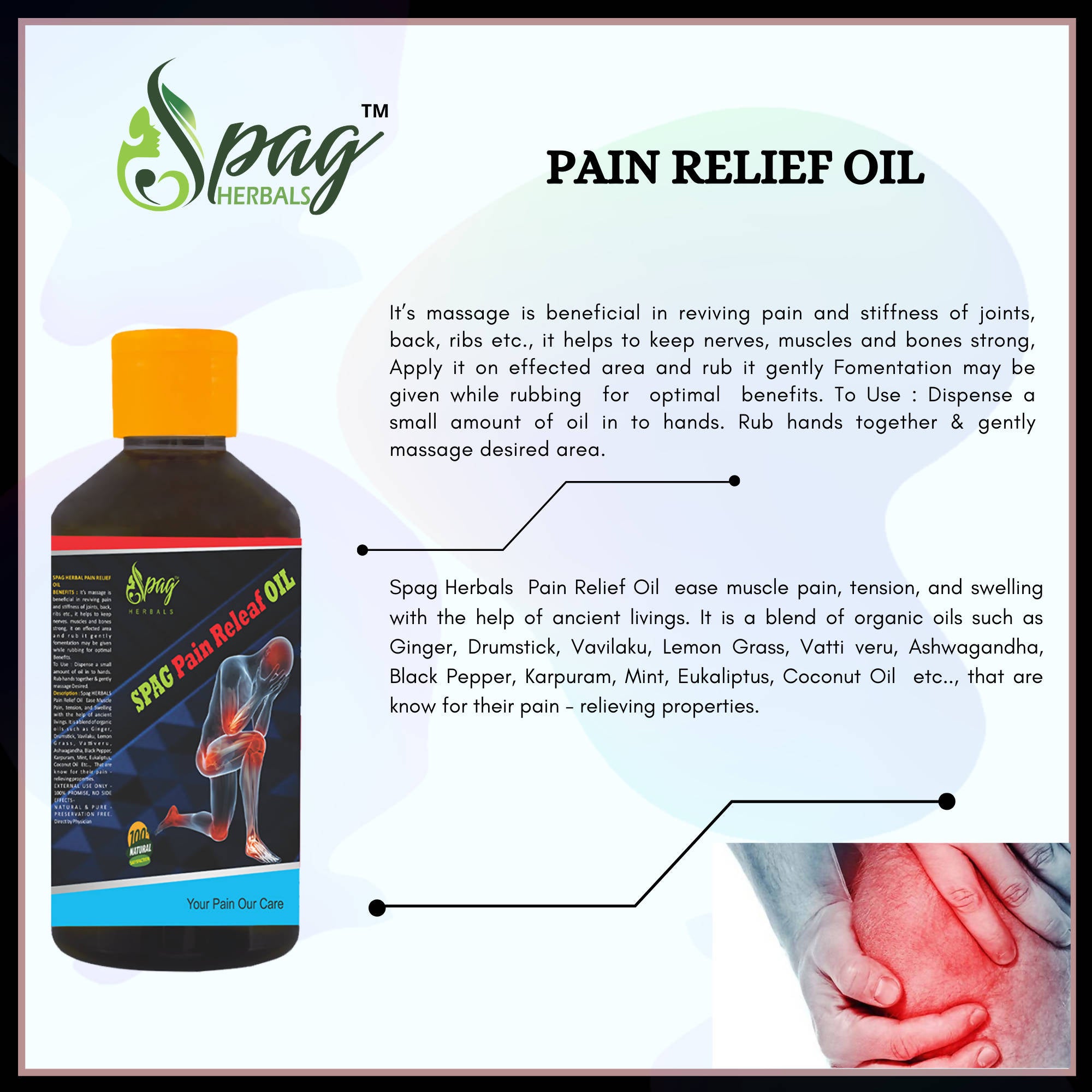 Spag Herbals Spag Pain Relief Oil - Distacart
