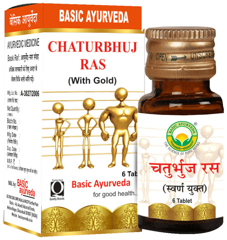 Basic Ayurveda Chaturbhuj Ras (with Gold) 6 Tablet