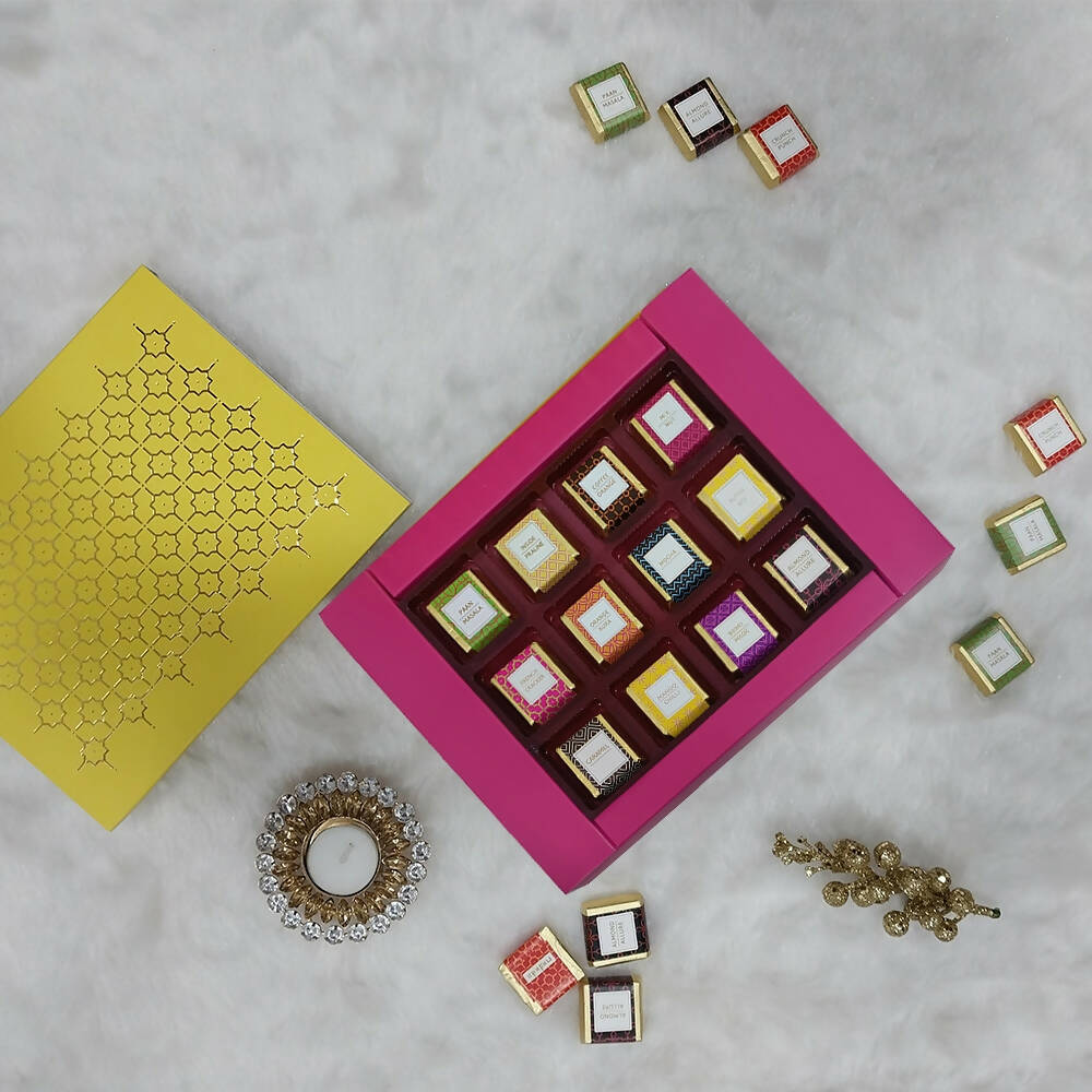 Dibha Ruchoks Assorted Chocolate Gift Pack (12 Assorted Chocolates) - Distacart