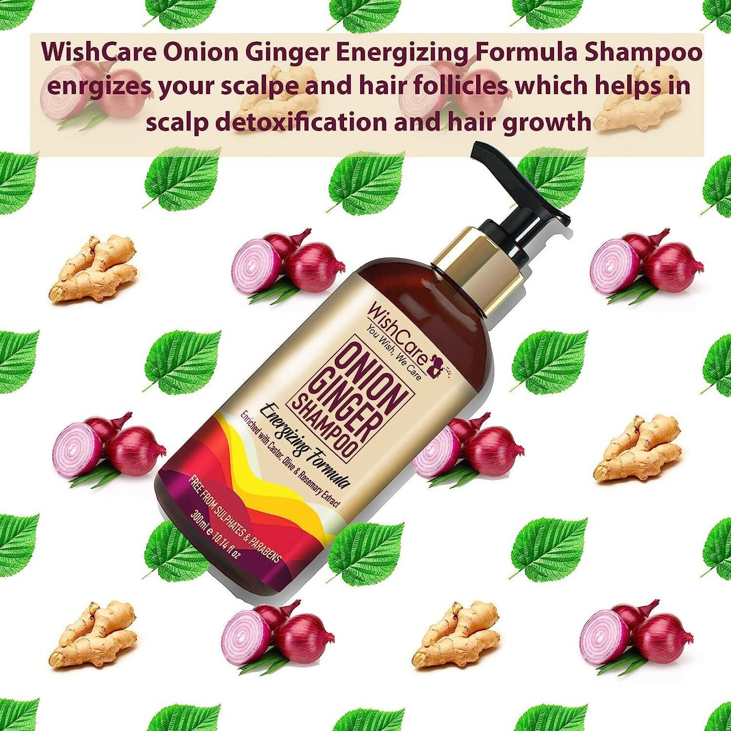 Wishcare Onion Ginger Shampoo - Distacart