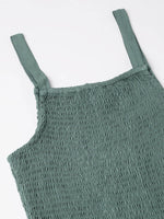 Thumbnail for Green Cotton Solid Flared Dress with Printed Shrug - Yukti - Distacart