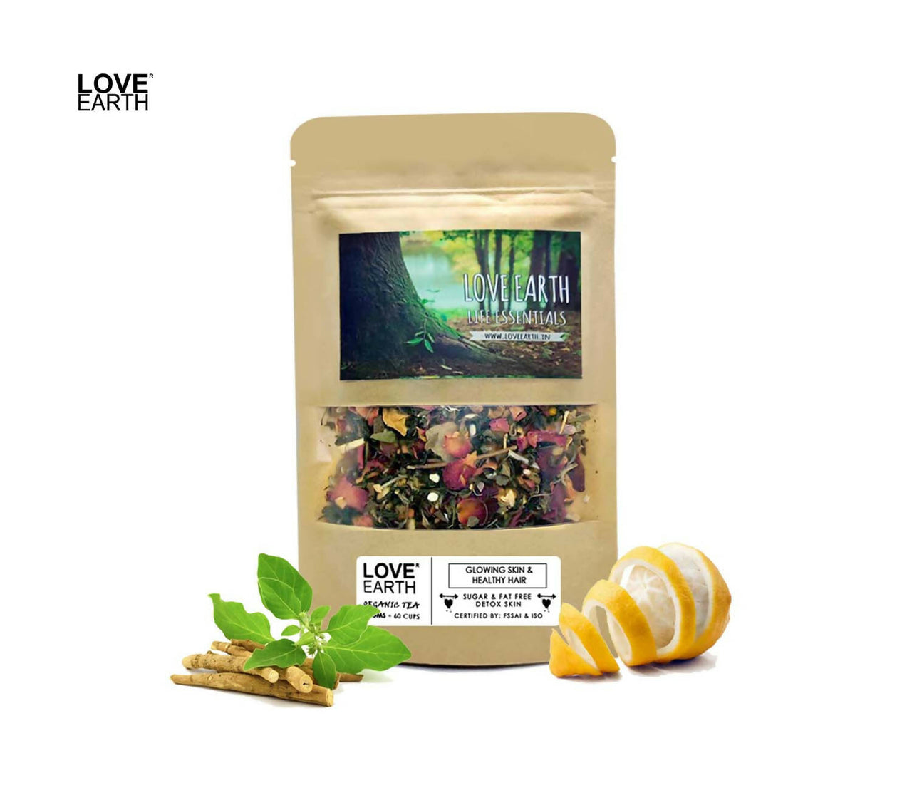 Love Earth Life Essentials Organic tea (Glowing Skin & Healthy Hair) - Distacart