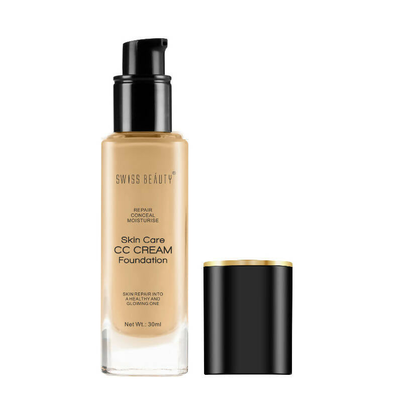 Swiss Beauty Skin Care CC Cream Liquid Foundation - 6 Beige Sand - Distacart