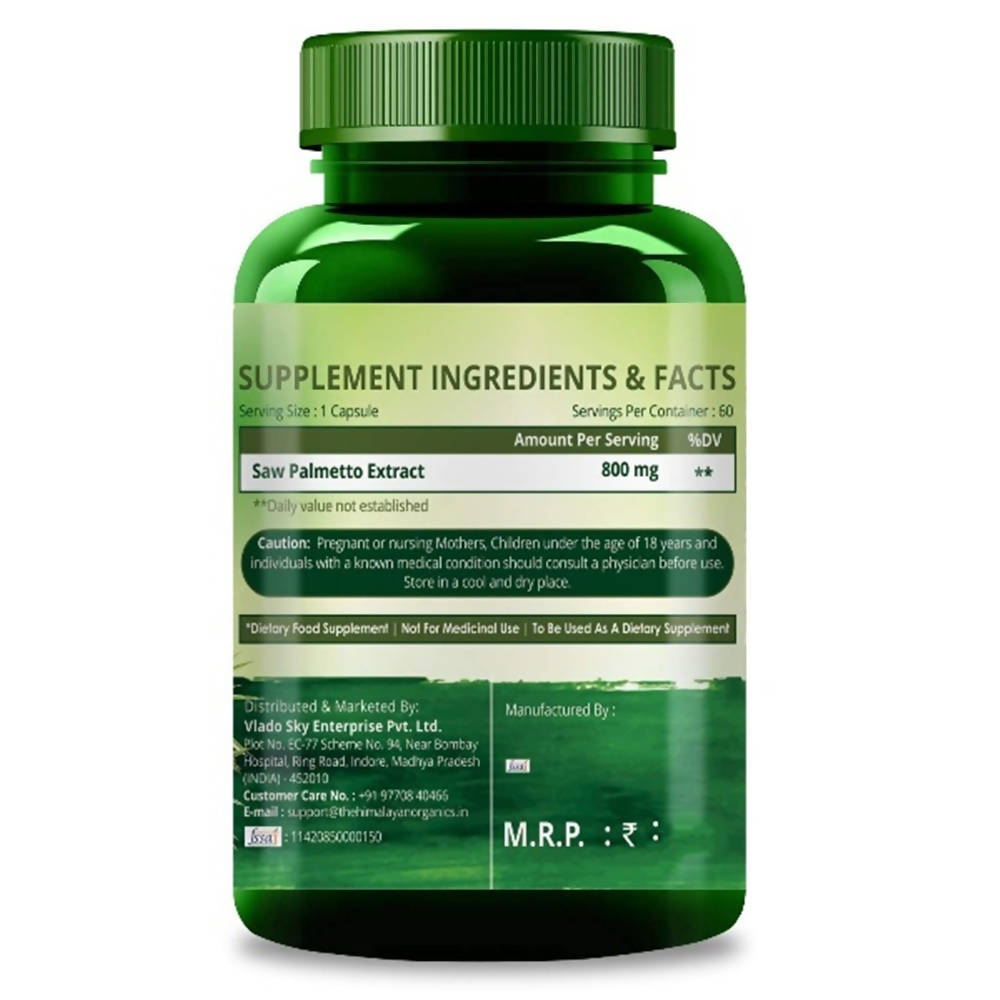 Himalayan Organics Saw Palmetto Controls Hair Loss: 60 Vegetarian Capsules Online