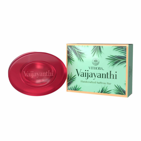 Vithoba Ayurvedic Vaijayanthi Handcrafted Saffron Soap Bar - Distacart
