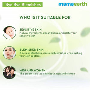 Mamaearth Bye Bye Blemishes Face Cream Usages