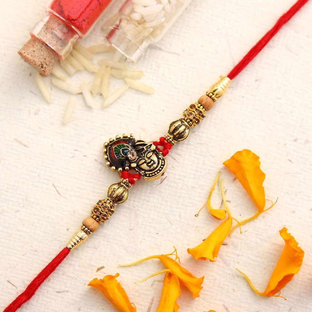 Serene Lord Krishna Rakhi & Kaju Roll Box - Distacart