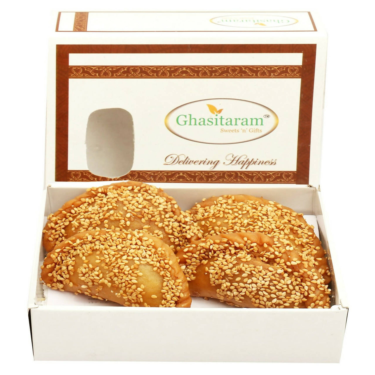 Ghasitaram Holi Sweets - Roasted Til/ Sesame Gujiya - Distacart
