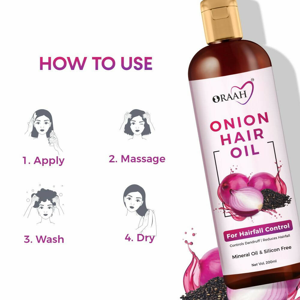 Oraah Beauty Care Combo (Onion Hair oil + Hair Mask + Glow Face Mask) - Distacart