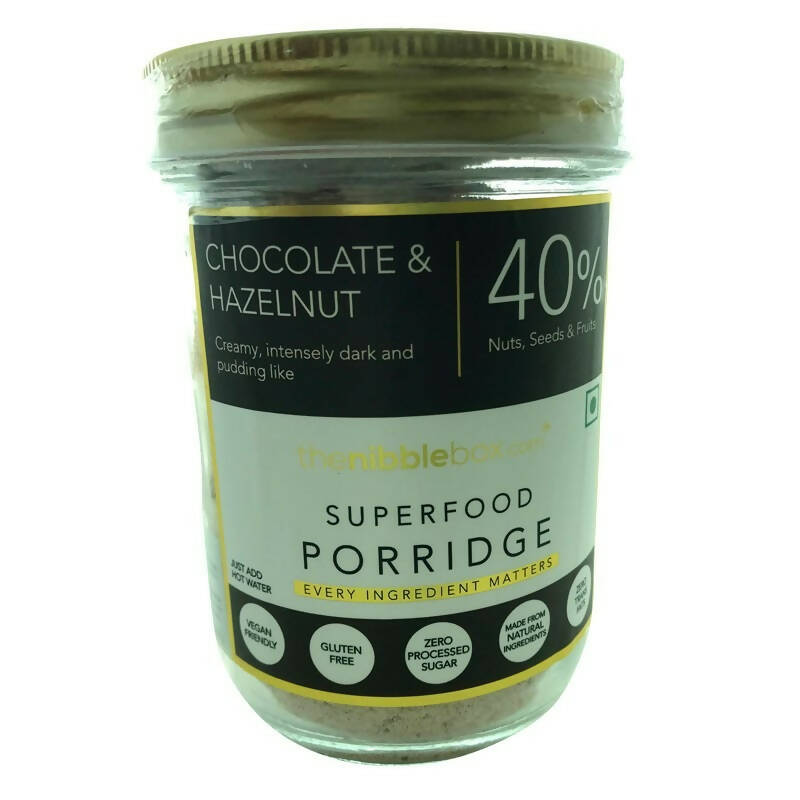 Thenibblebox Chocolate & Hazelnut Almond flour Superfood Porridge Instant Breakfast Mix - Distacart