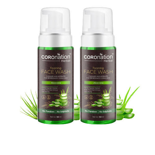 Coronation Herbal Aloevera Foaming Face Wash - Distacart