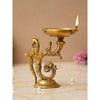eCraftIndia Beige Peacock Design Diyas - Distacart