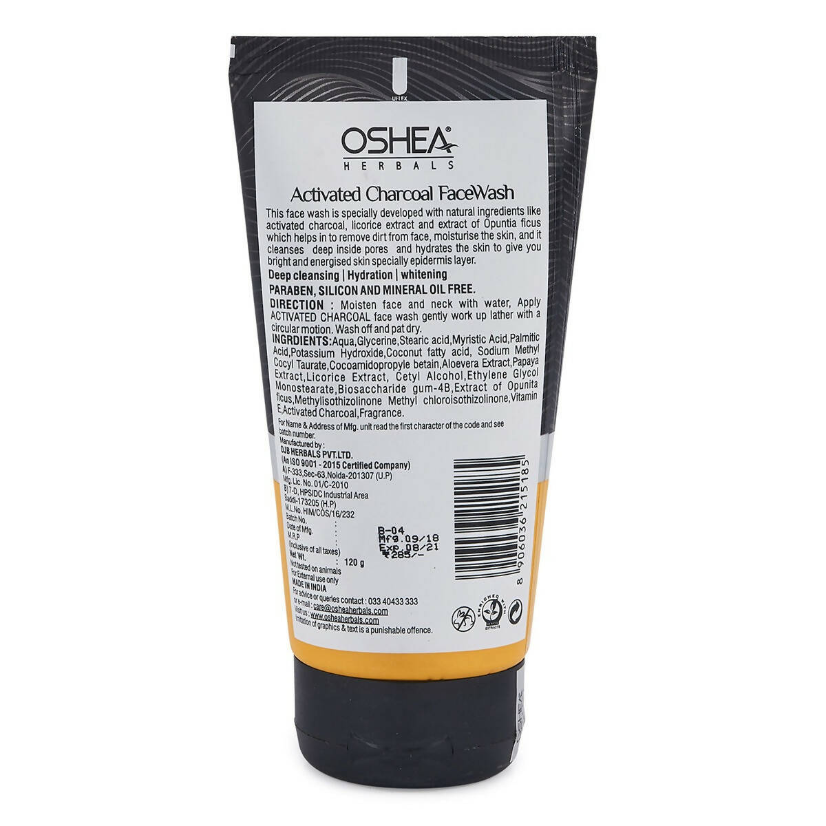 Oshea Herbals Activated Charcoal Face Wash - Distacart