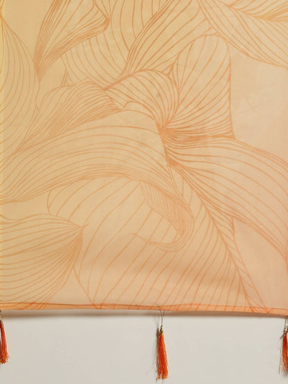 Multicolor Organza Printed Saree With Blouse Piece - Nivaa - Distacart