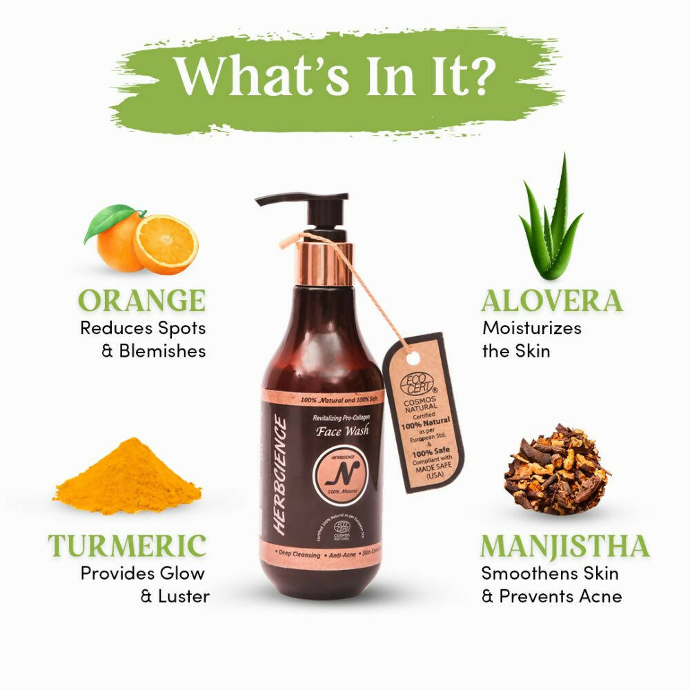 Herbcience Revitalizing Pro-Collagen Face Wash - Distacart