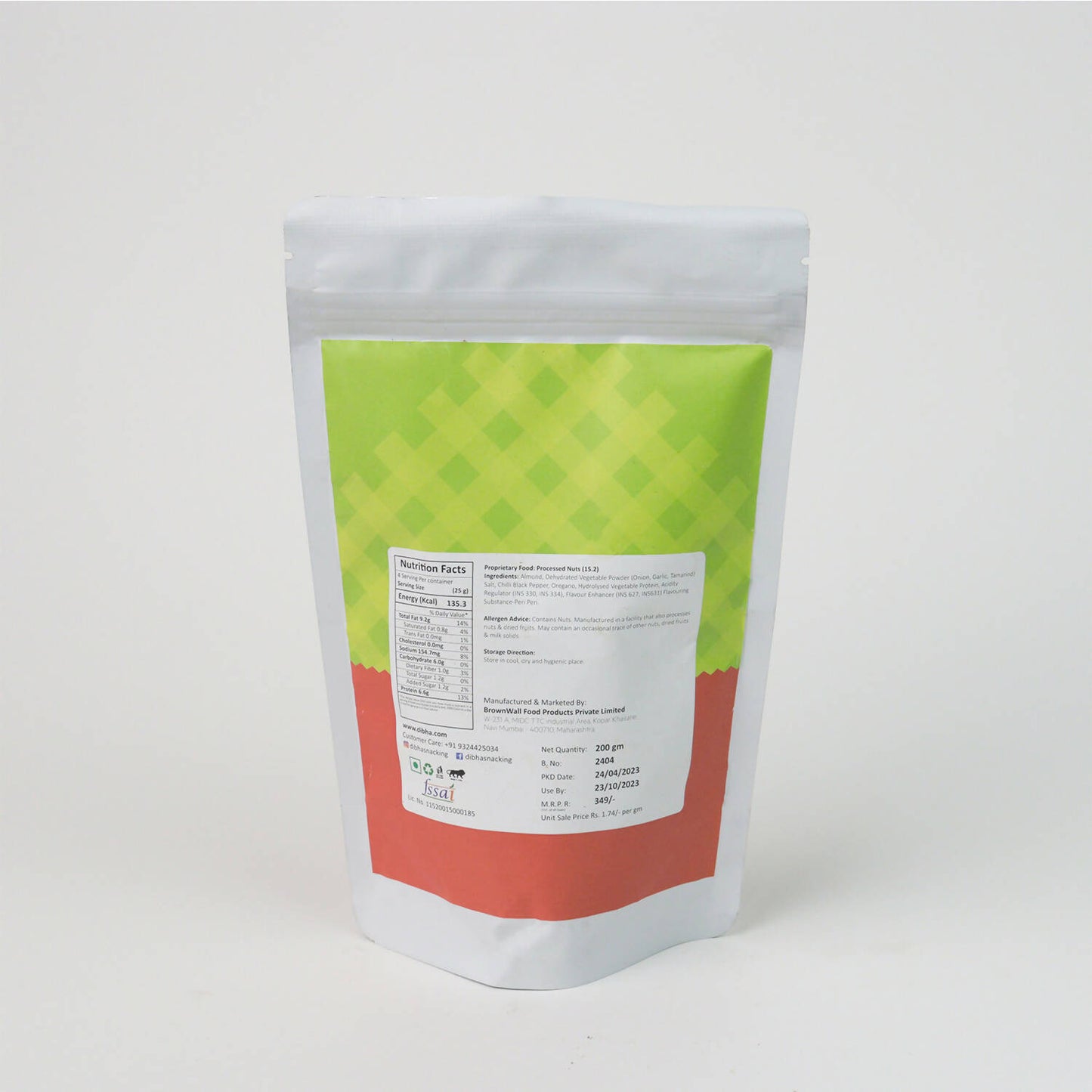 Dibha - Honest Snacking Peri Peri Almonds - Distacart