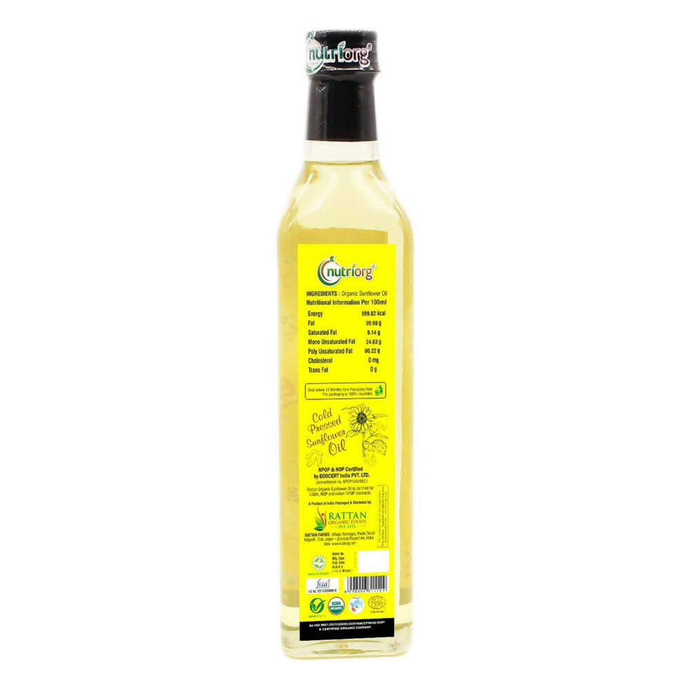 Nutriorg Organic Sunflower Oil - Distacart