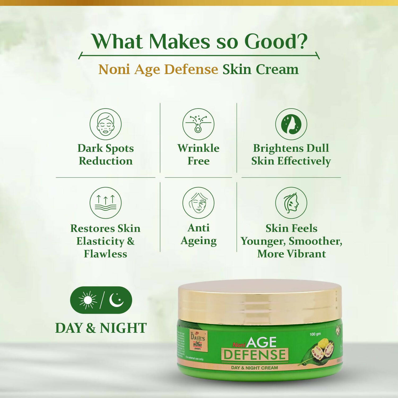 The Dave's Noni Age Defense Day & Night Skin Cream - Distacart