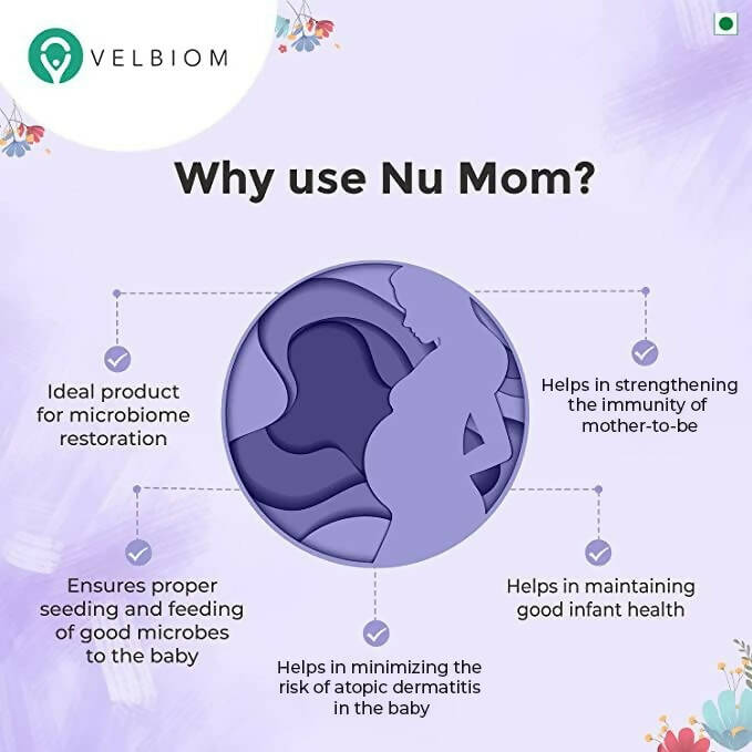 Velbiom Nu Mom Probiotic Health Capsules For Women - Distacart