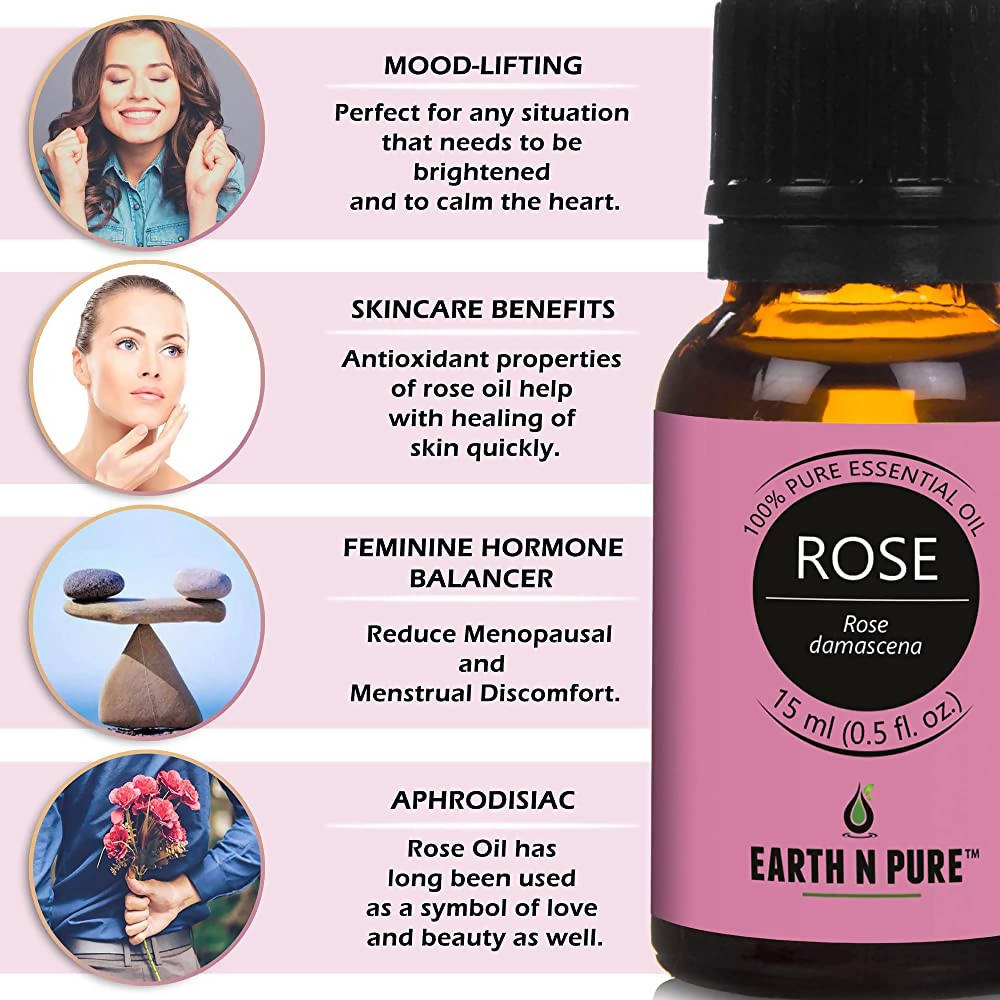 Earth N Pure Lavender & Rose Essential Oils