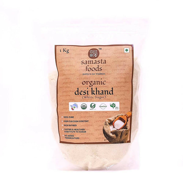 Samasta Foods Organic Desi Khand (White Sugar) - Distacart