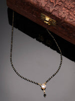 Thumbnail for NVR Women Ethnic Gold-Plated Beaded Mangalsutra With Ad Stone - Distacart