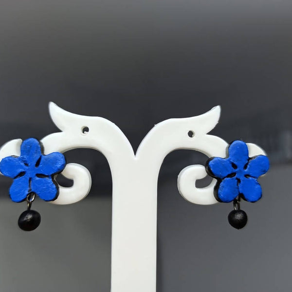 Terracotta Star Studs With Drops