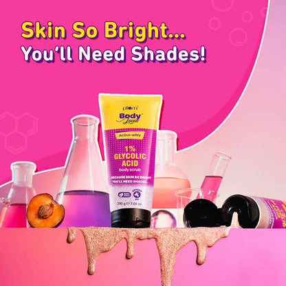 Plum BodyLovin Active-witty 1% Glycolic Acid Body Scrub - Distacart