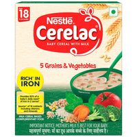 Thumbnail for Nestle Cerelac Baby Cereal with Milk, 5 Grains & Vegetables – from 18 to 24 Month