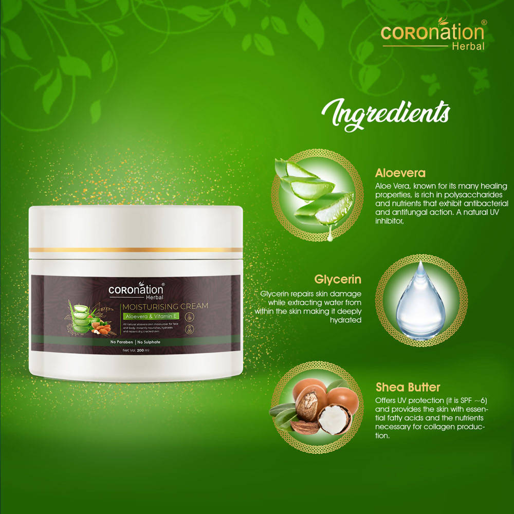 Coronation Herbal Aloevera and Vitamin E Moisturizing Cream - Distacart