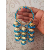 Thumbnail for Stylish And Trendy Sky Blue Pearls Hanging Bangles
