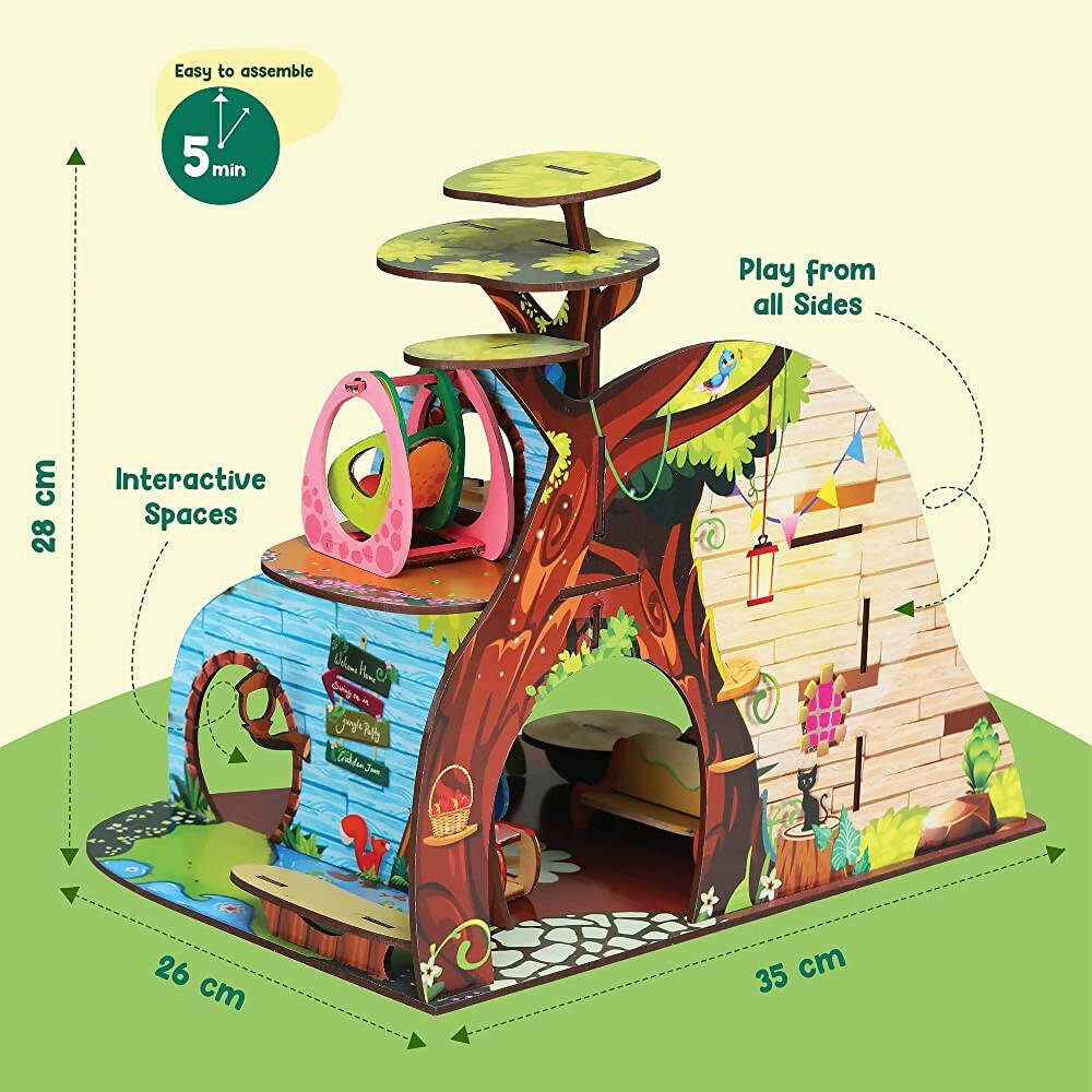 Webby Tree Troopers A Forest Hideout All Side Play Doll House for Kids - Distacart